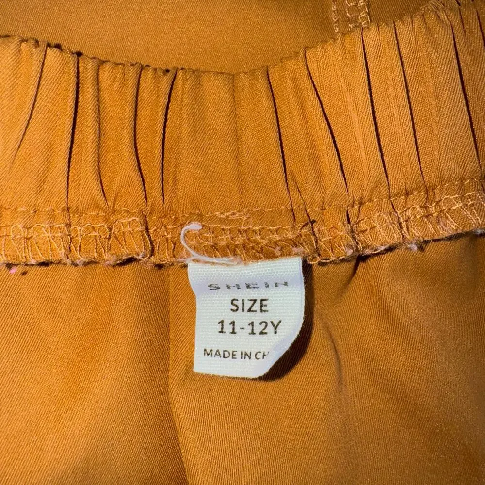 Shein Girls Midi Skirt Size 11-12Y‎ Orange/Brown